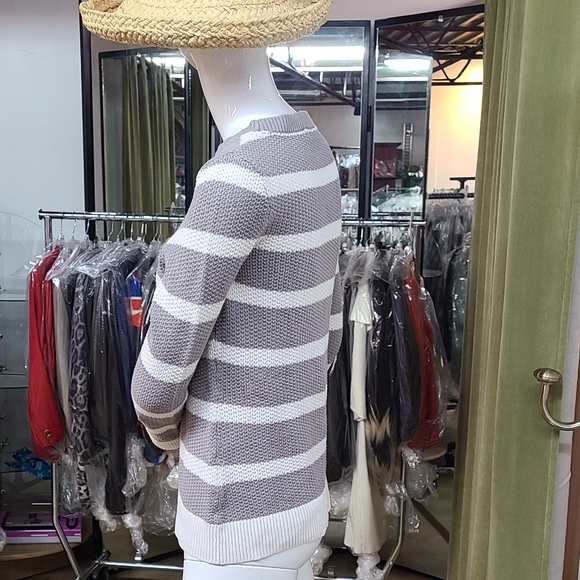 Alfred Sung Striped Sweater - Picture 8 of 10